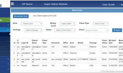 MyBilling - ISP ERP System screenshot 2